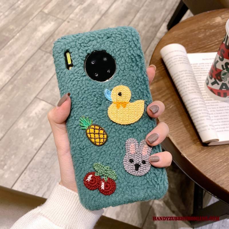 Custodia Huawei Mate 30 Cartone Animato Amanti Peluche, Cover Huawei Mate 30 Creativo Bello Anti-caduta