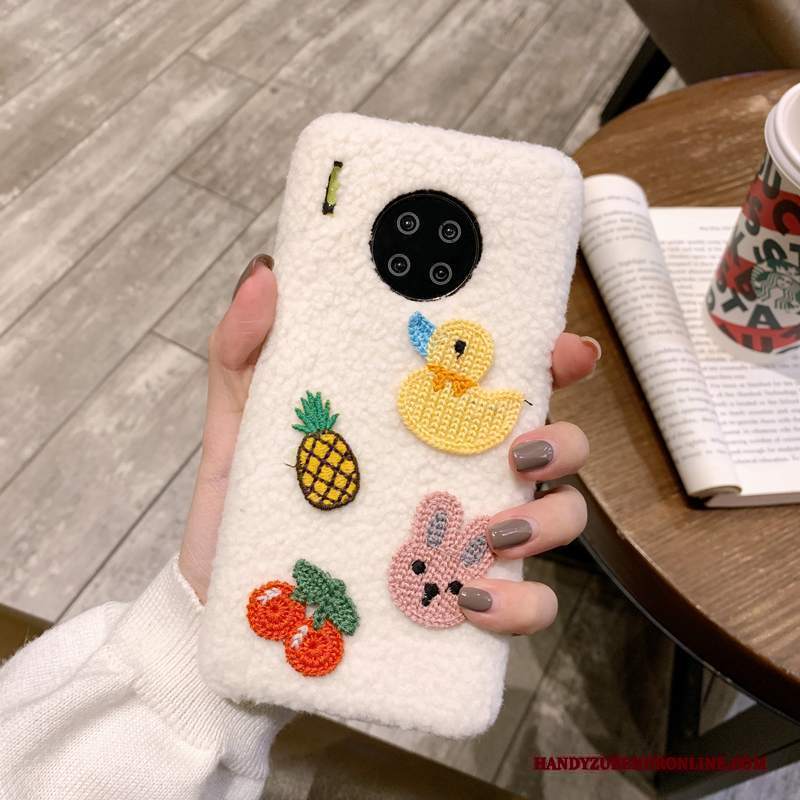 Custodia Huawei Mate 30 Cartone Animato Amanti Peluche, Cover Huawei Mate 30 Creativo Bello Anti-caduta