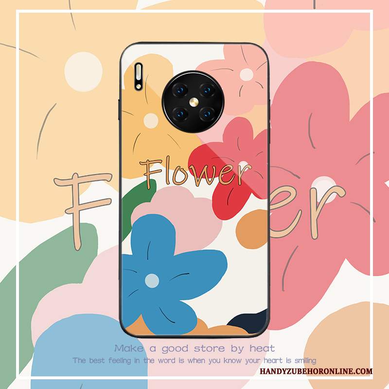 Custodia Huawei Mate 30 Cartone Animato Anti-caduta Di Personalità, Cover Huawei Mate 30 Silicone Tutto Incluso Cuore