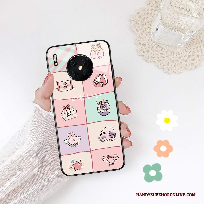 Custodia Huawei Mate 30 Cartone Animato Anti-caduta Di Personalità, Cover Huawei Mate 30 Silicone Tutto Incluso Cuore