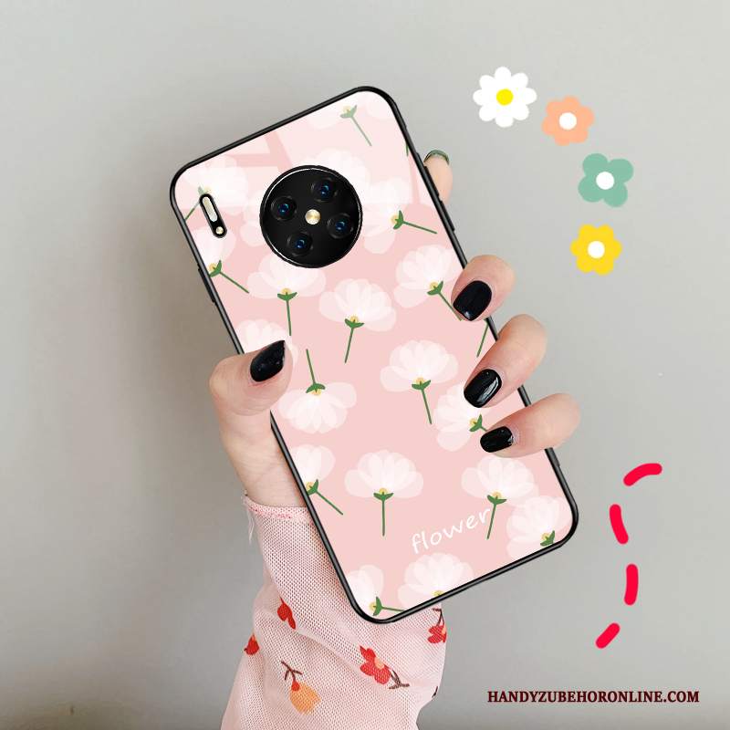 Custodia Huawei Mate 30 Cartone Animato Anti-caduta Di Personalità, Cover Huawei Mate 30 Silicone Tutto Incluso Cuore