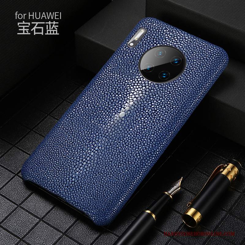 Custodia Huawei Mate 30 Classic Nuovo High End, Cover Huawei Mate 30 Pelle Personalizza Nero