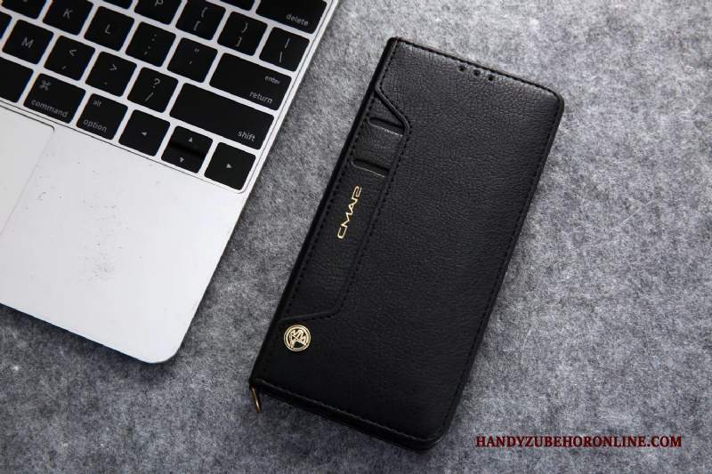 Custodia Huawei Mate 30 Pelle Affari Carta, Cover Huawei Mate 30 Portafoglio Nero Anti-caduta