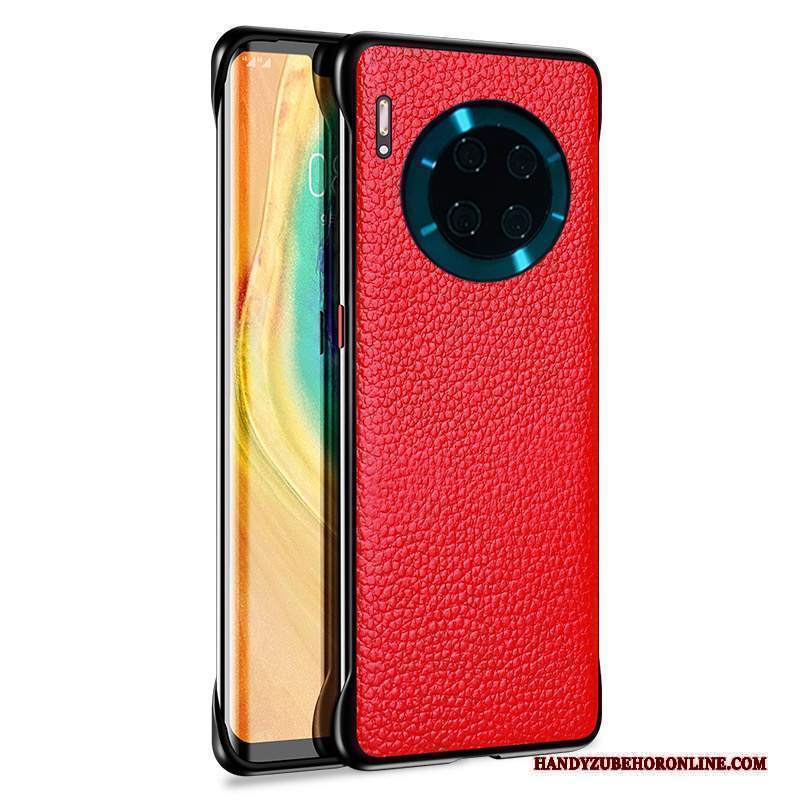 Custodia Huawei Mate 30 Pelle Litchi Lusso, Cover Huawei Mate 30 Leggere Top In Pelle