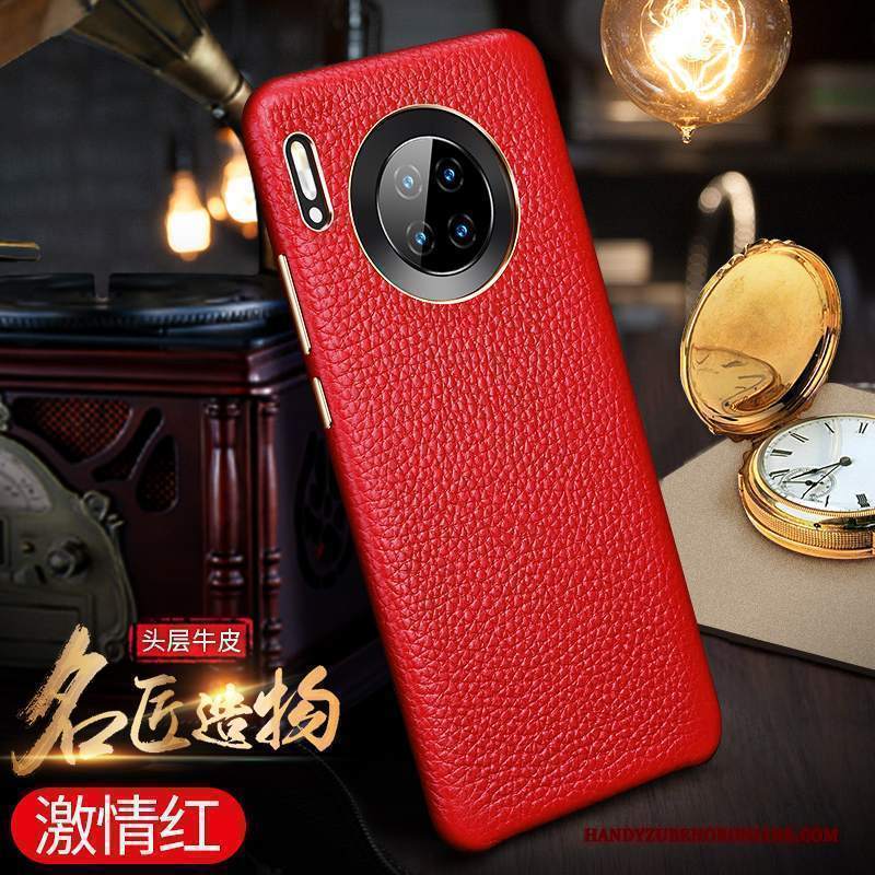 Custodia Huawei Mate 30 Pelle Lusso Tendenza, Cover Huawei Mate 30 Protezione Telefono Nuovo