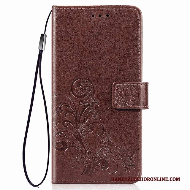 Custodia Huawei Mate 30 Pelle Rosso Anti-caduta, Cover Huawei Mate 30 Folio Telefono Tutto Incluso