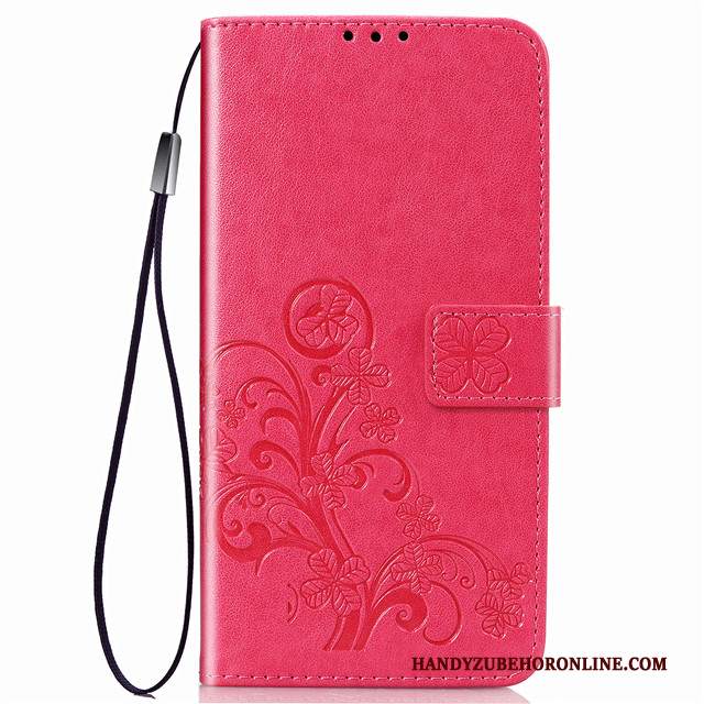 Custodia Huawei Mate 30 Pelle Rosso Anti-caduta, Cover Huawei Mate 30 Folio Telefono Tutto Incluso