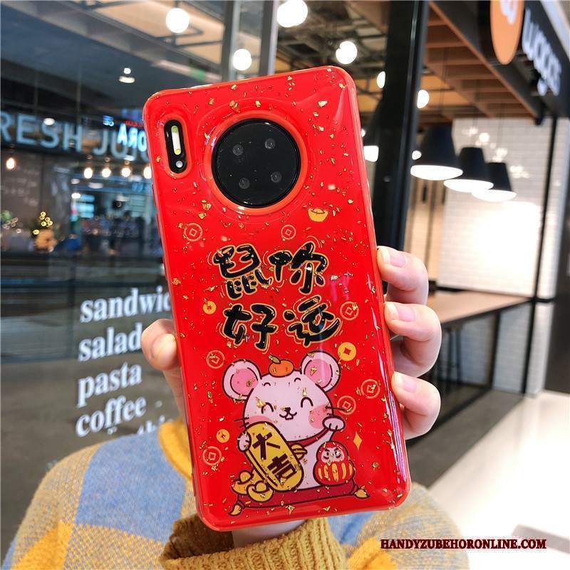 Custodia Huawei Mate 30 Pro Creativo Nuovo Anti-caduta, Cover Huawei Mate 30 Pro Silicone Rosso Di Personalità