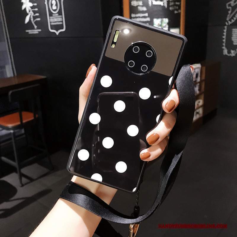 Custodia Huawei Mate 30 Pro Moda Semplici Tendenza, Cover Huawei Mate 30 Pro Nero Punto Dell'onda