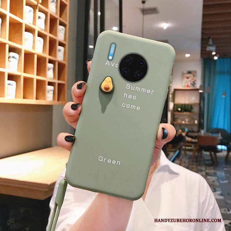 Custodia Huawei Mate 30 Pro Silicone Anti-caduta Verde, Cover Huawei Mate 30 Pro Cartone Animato Giallo Sottile