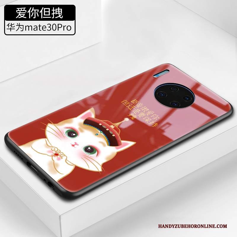 Custodia Huawei Mate 30 Pro Silicone Bello Vetro, Cover Huawei Mate 30 Pro Marchio Di Tendenza Net Red