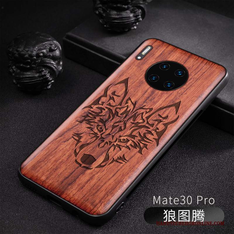 Custodia Huawei Mate 30 Protezione Di Personalità Tendenza, Cover Huawei Mate 30 Goffratura Nuovo Legno