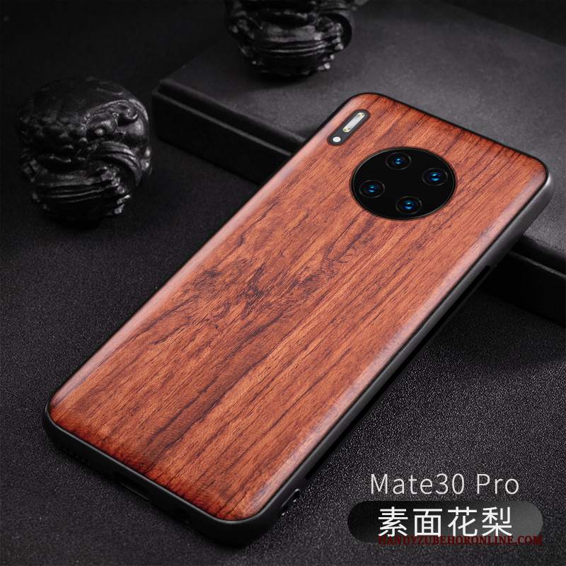 Custodia Huawei Mate 30 Protezione Di Personalità Tendenza, Cover Huawei Mate 30 Goffratura Nuovo Legno