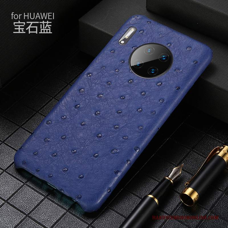 Custodia Huawei Mate 30 Protezione Lusso High End, Cover Huawei Mate 30 Pelle Telefono Nero