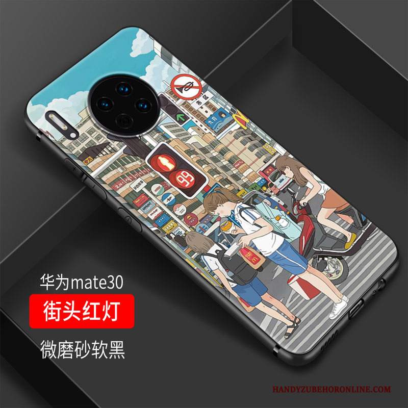 Custodia Huawei Mate 30 Protezione Macchiati Fresco, Cover Huawei Mate 30 Cartone Animato Tutto Incluso Ornamenti Appesi