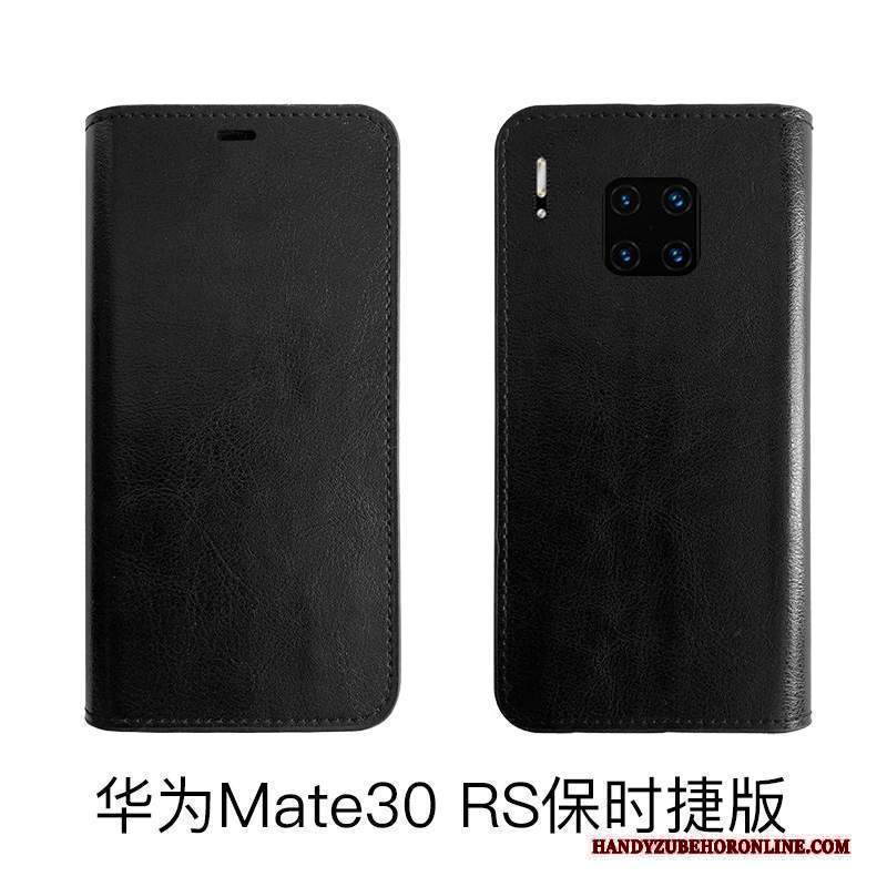 Custodia Huawei Mate 30 Rs Pelle Muccatelefono, Cover Huawei Mate 30 Rs Folio Tutto Incluso