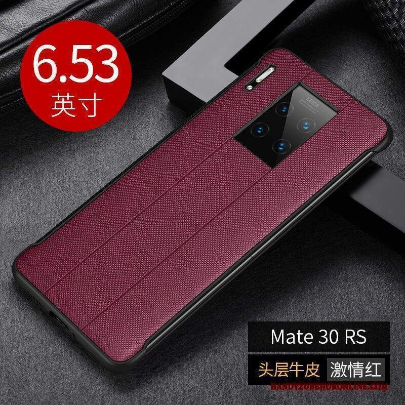 Custodia Huawei Mate 30 Rs Pelle Telefono Rosso, Cover Huawei Mate 30 Rs Morbido Affari