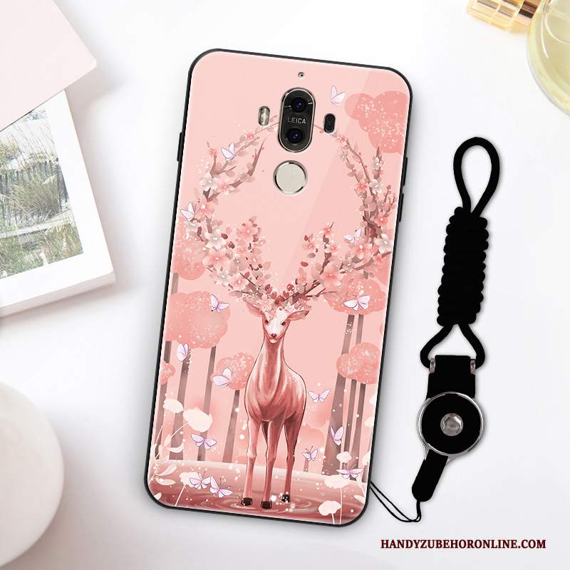 Custodia Huawei Mate 30 Silicone Anti-caduta Fiori, Cover Huawei Mate 30 Rosa Ornamenti Appesi