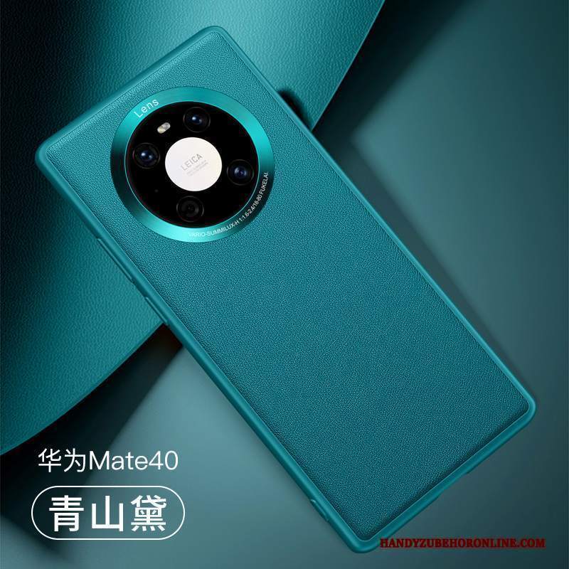 Custodia Huawei Mate 40 Pelle High End Tutto Incluso, Cover Huawei Mate 40 Protezione Anti-caduta Verde