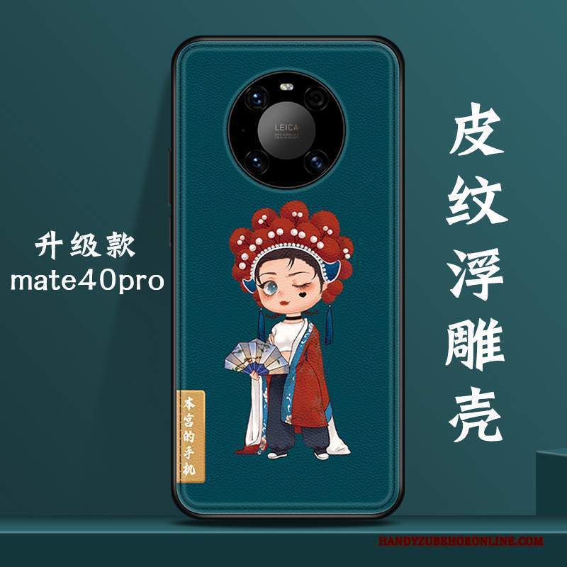 Custodia Huawei Mate 40 Pro Creativo Rosso Net Red, Cover Huawei Mate 40 Pro Stile Cinese Anti-caduta