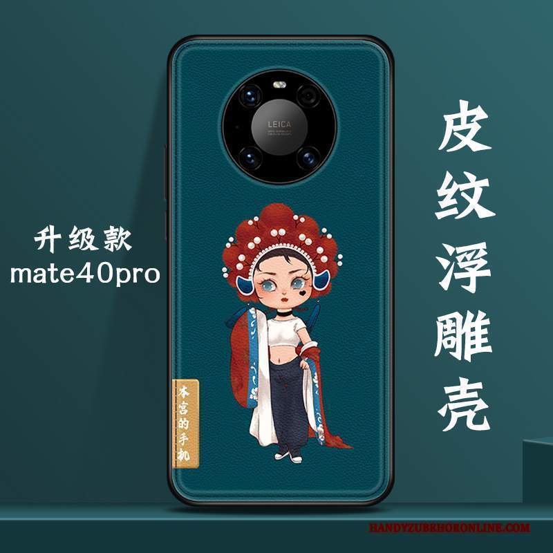 Custodia Huawei Mate 40 Pro Creativo Rosso Net Red, Cover Huawei Mate 40 Pro Stile Cinese Anti-caduta