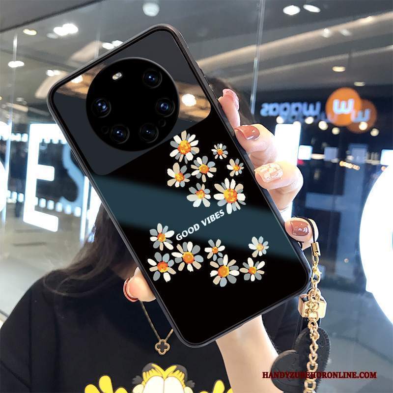 Custodia Huawei Mate 40 Pro+ Creativo Telefono Nero, Cover Huawei Mate 40 Pro+ Moda Marchio Di Tendenza Di Personalità