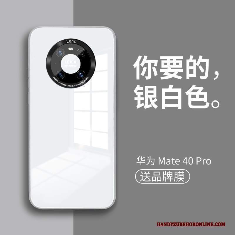 Custodia Huawei Mate 40 Pro Creativo Tutto Incluso Sottile, Cover Huawei Mate 40 Pro Protezione Vetro Porpora