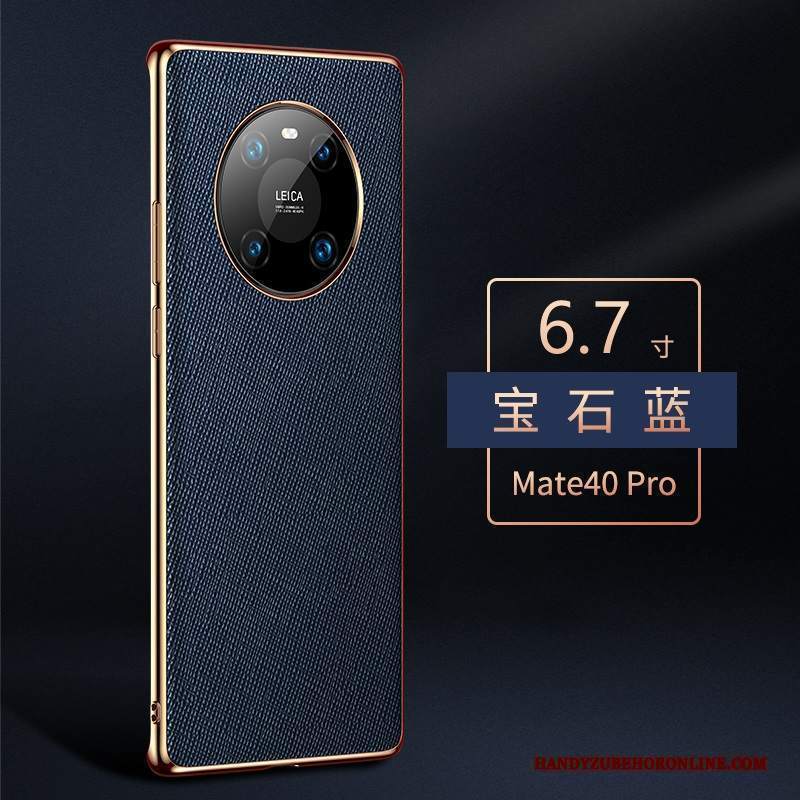 Custodia Huawei Mate 40 Pro Pelle Anti-caduta Porpora, Cover Huawei Mate 40 Pro Protezione Tutto Inclusotelefono