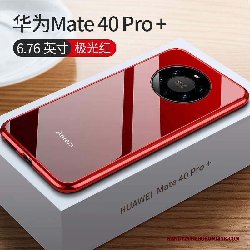 Custodia Huawei Mate 40 Pro+ Protezione Sottile Nuovo, Cover Huawei Mate 40 Pro+ Telaio Rosso