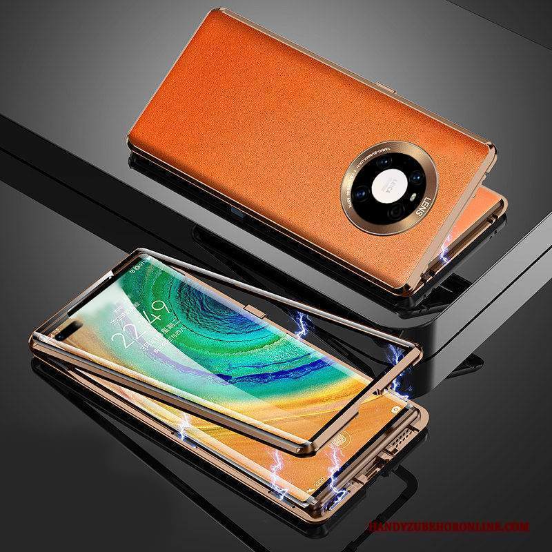 Custodia Huawei Mate 40 Pro Protezione Tutto Incluso Nuovo, Cover Huawei Mate 40 Pro Magnetico Arancione