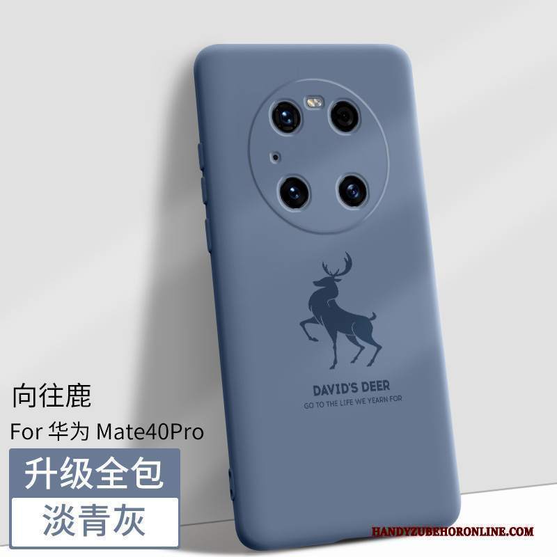 Custodia Huawei Mate 40 Pro Silicone Telefono Nuovo, Cover Huawei Mate 40 Pro Protezione Anti-caduta Blu