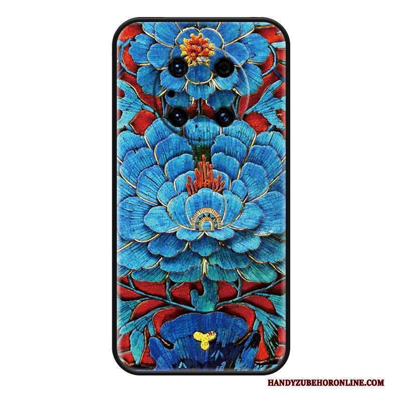 Custodia Huawei Mate 40 Pro Vintage Etnico Anti-caduta, Cover Huawei Mate 40 Pro Moda Vento Fiori