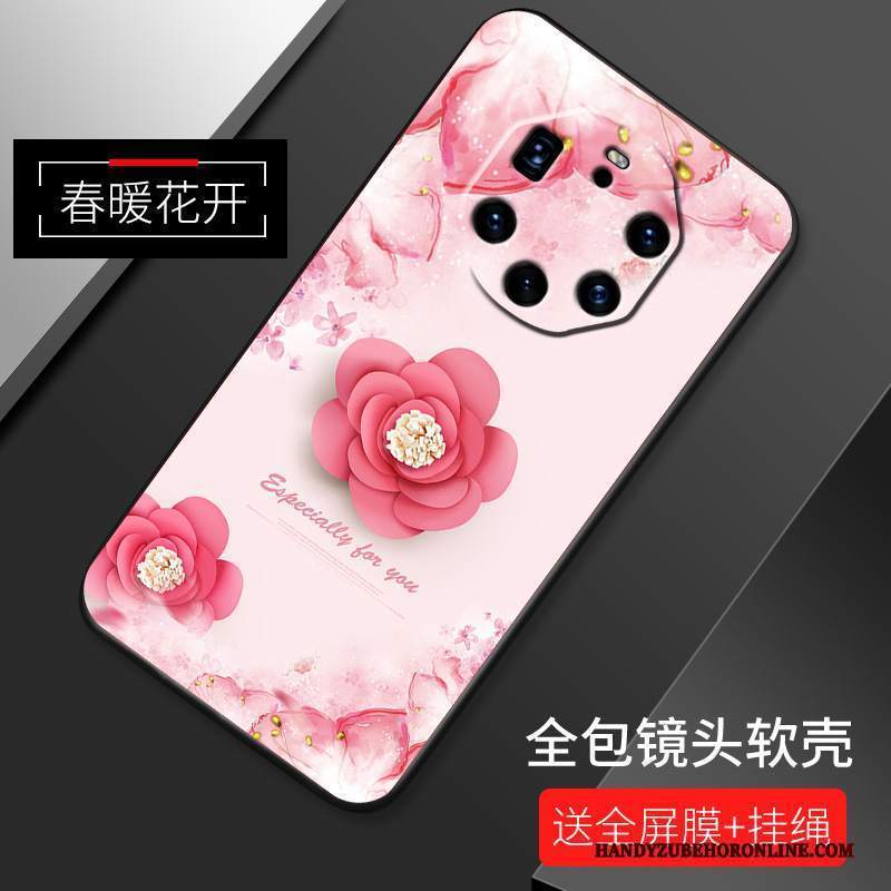 Custodia Huawei Mate 40 Rs Silicone Anti-cadutatelefono, Cover Huawei Mate 40 Rs Moda Rosa Semplici