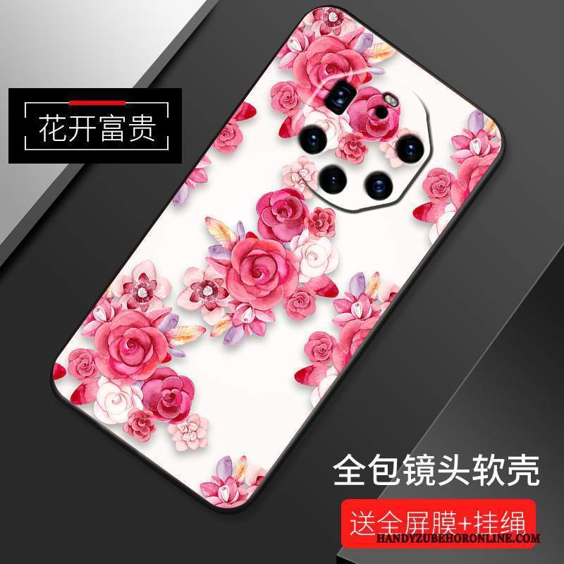 Custodia Huawei Mate 40 Rs Silicone Anti-cadutatelefono, Cover Huawei Mate 40 Rs Moda Rosa Semplici