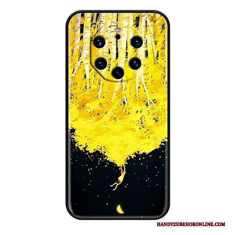 Custodia Huawei Mate 40 Rs Silicone Di Personalità Anti-caduta, Cover Huawei Mate 40 Rs Goffratura Telefono Giallo