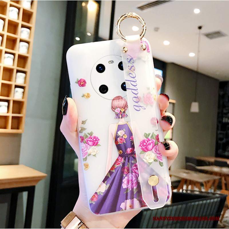 Custodia Huawei Mate 40 Silicone Telefono Rosa, Cover Huawei Mate 40 Creativo Tutto Incluso Morbido