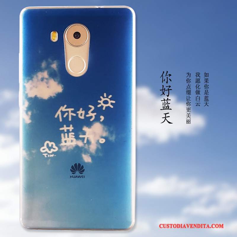 Custodia Huawei Mate 8 Colore Blu Morbido, Cover Huawei Mate 8 Protezione Telefono