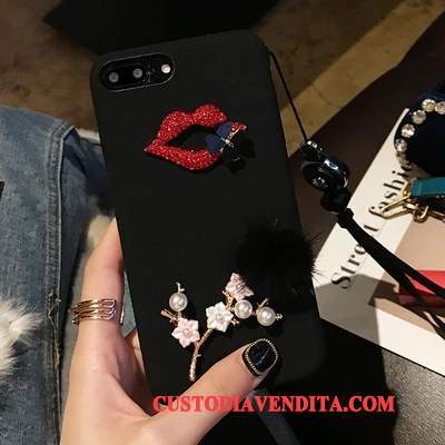 Custodia Huawei Mate 8 Creativo Nero Lusso, Cover Huawei Mate 8 Strass Elegante Ornamenti Appesi