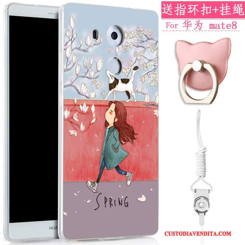 Custodia Huawei Mate 8 Creativo Ornamenti Appesi Di Personalità, Cover Huawei Mate 8 Cartone Animato Telefono Macchiati