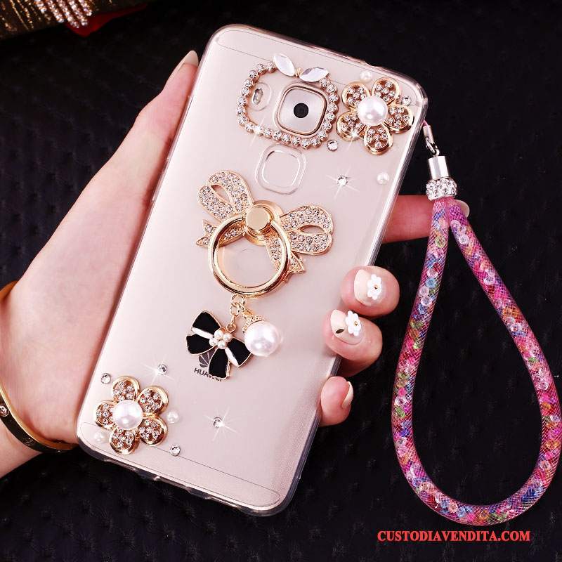 Custodia Huawei Mate 8 Creativo Oro Ring, Cover Huawei Mate 8 Strass Telefono