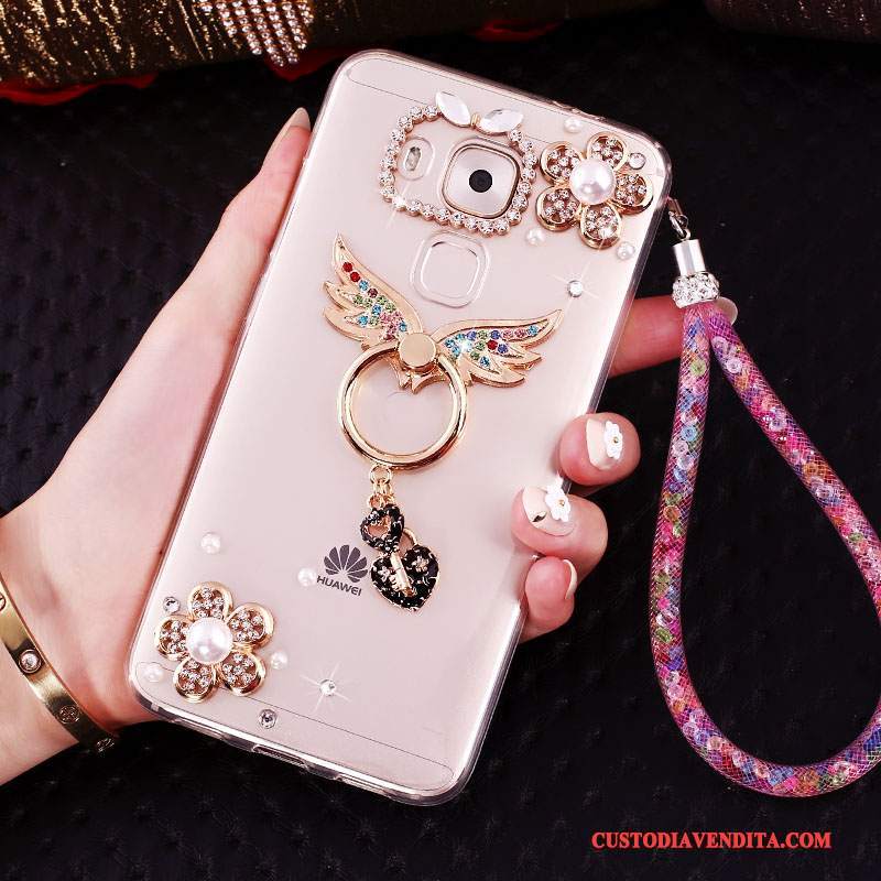 Custodia Huawei Mate 8 Creativo Oro Ring, Cover Huawei Mate 8 Strass Telefono