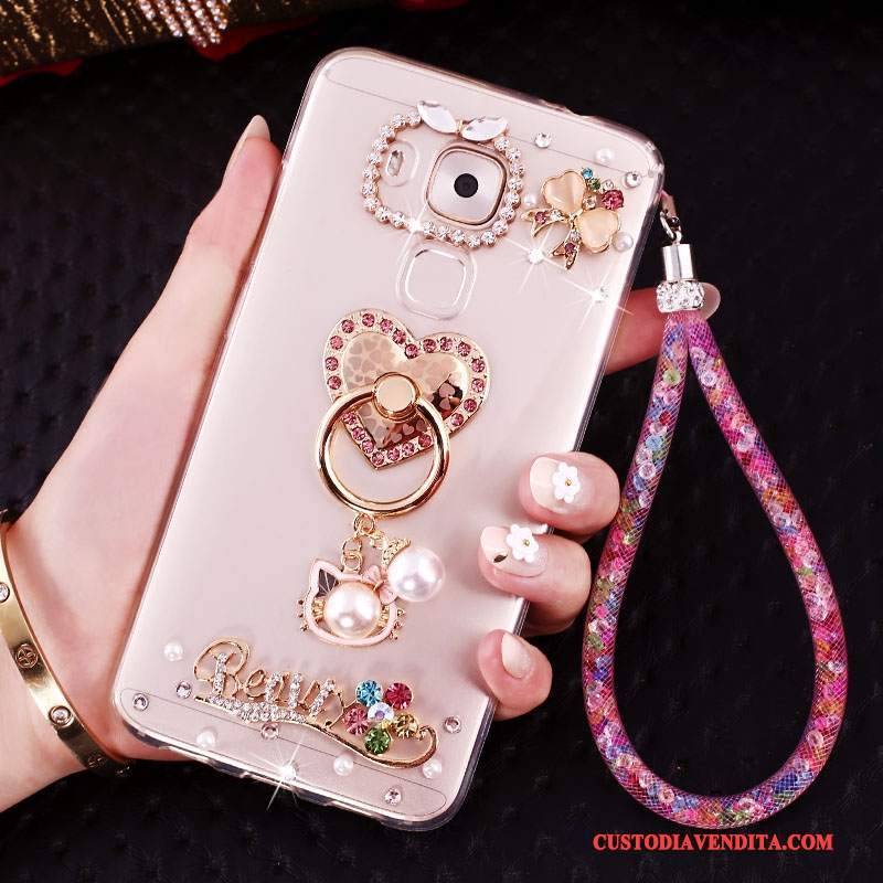 Custodia Huawei Mate 8 Creativo Oro Ring, Cover Huawei Mate 8 Strass Telefono