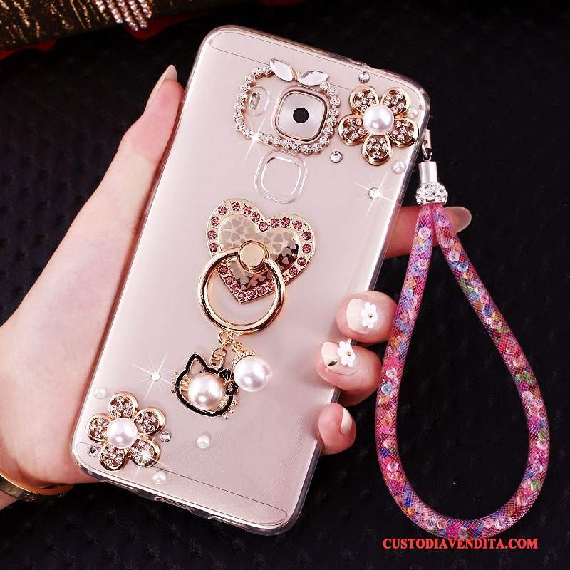 Custodia Huawei Mate 8 Creativo Oro Ring, Cover Huawei Mate 8 Strass Telefono