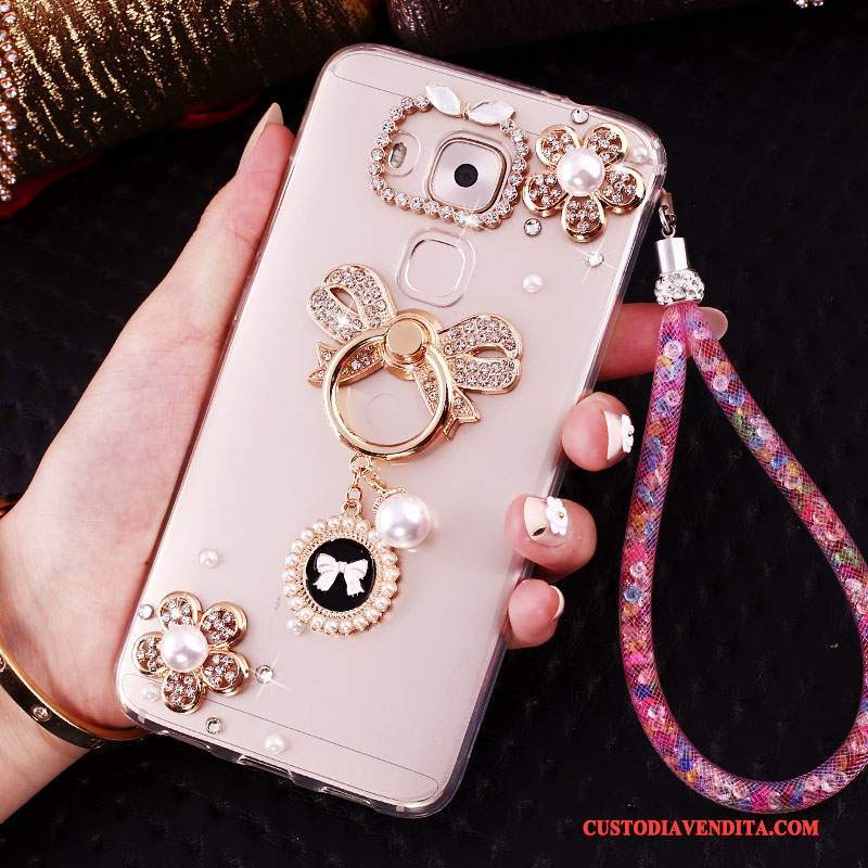 Custodia Huawei Mate 8 Creativo Oro Ring, Cover Huawei Mate 8 Strass Telefono