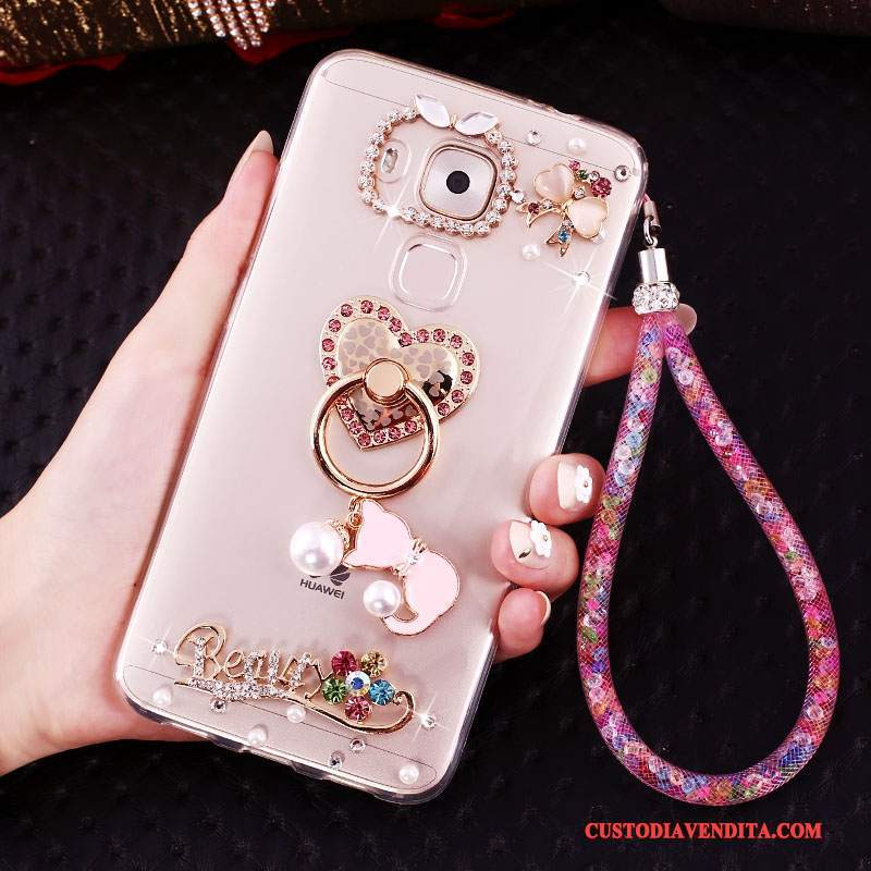 Custodia Huawei Mate 8 Creativo Oro Ring, Cover Huawei Mate 8 Strass Telefono