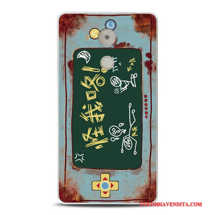 Custodia Huawei Mate 8 Goffratura Giallo Morbido, Cover Huawei Mate 8 Protezione Telefono