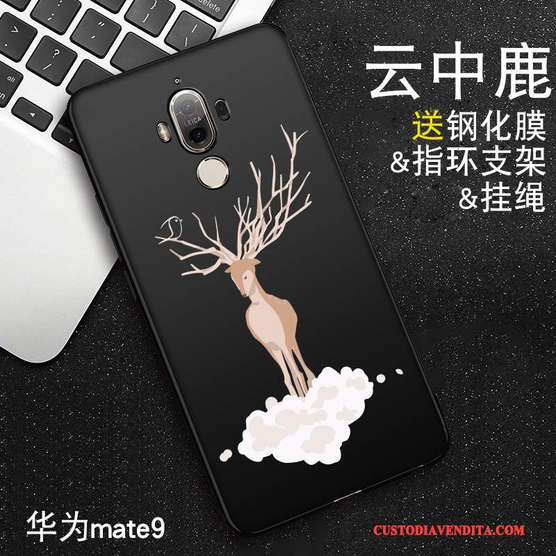 Custodia Huawei Mate 8 Goffratura Macchiatitelefono, Cover Huawei Mate 8 Cartone Animato Ornamenti Appesi Morbido