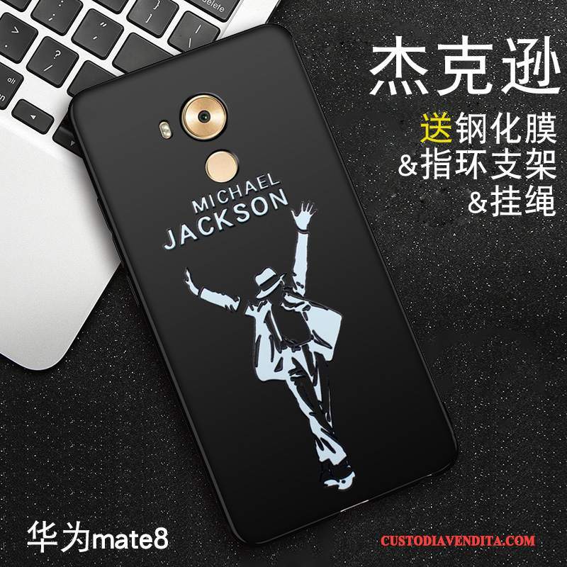 Custodia Huawei Mate 8 Goffratura Macchiatitelefono, Cover Huawei Mate 8 Cartone Animato Ornamenti Appesi Morbido