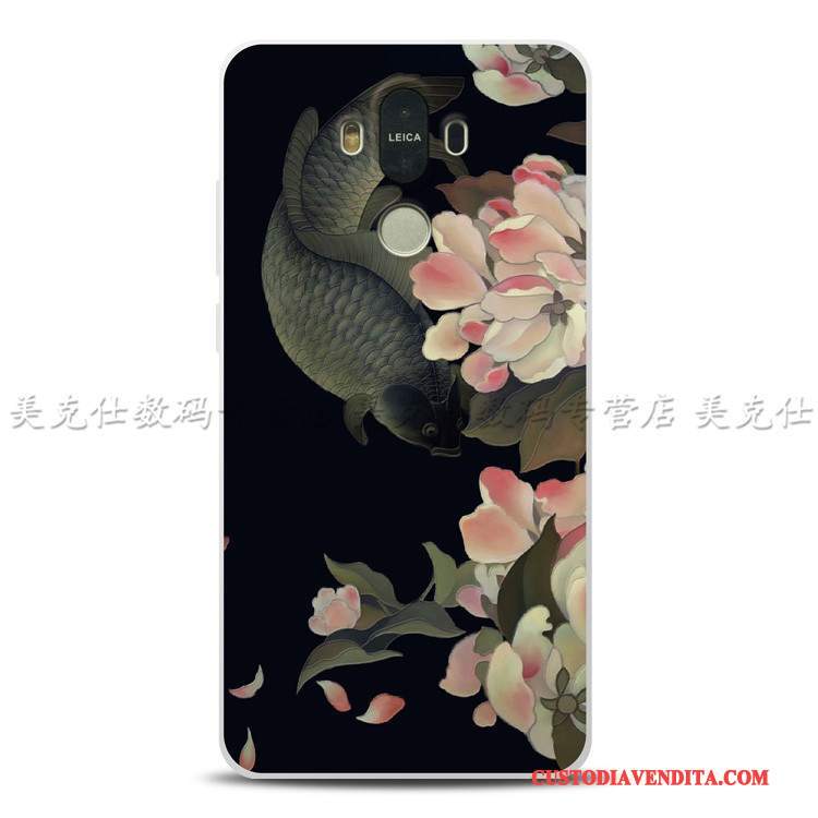 Custodia Huawei Mate 8 Goffratura Morbidotelefono, Cover Huawei Mate 8 Silicone Rosa