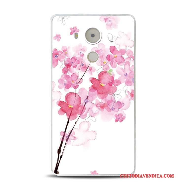 Custodia Huawei Mate 8 Goffratura Tutto Incluso Rosa, Cover Huawei Mate 8 Morbidotelefono